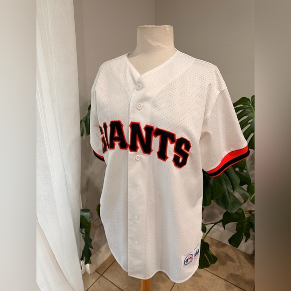Vintage San Francisco Giants Majestic Baseball Jersey White‎ Men’s XL USA